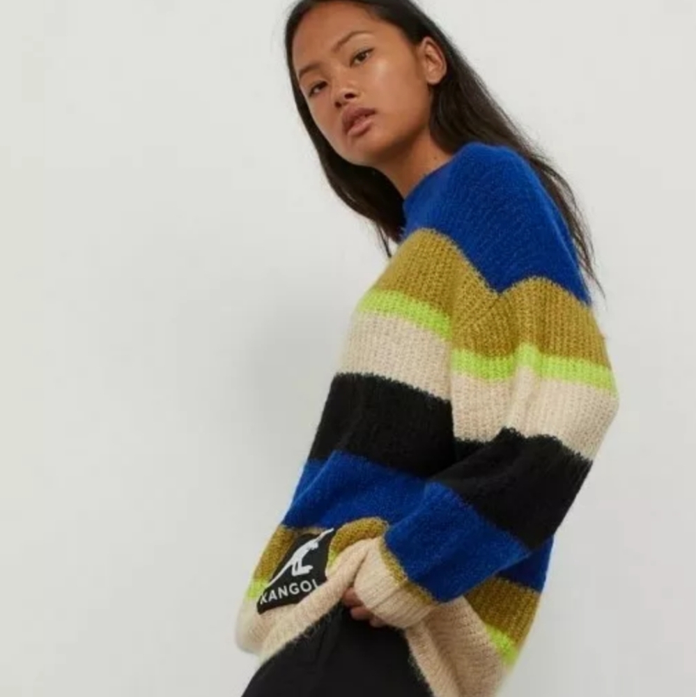 KANGOL x H&M Oversized Stripe Sweater blogger fave